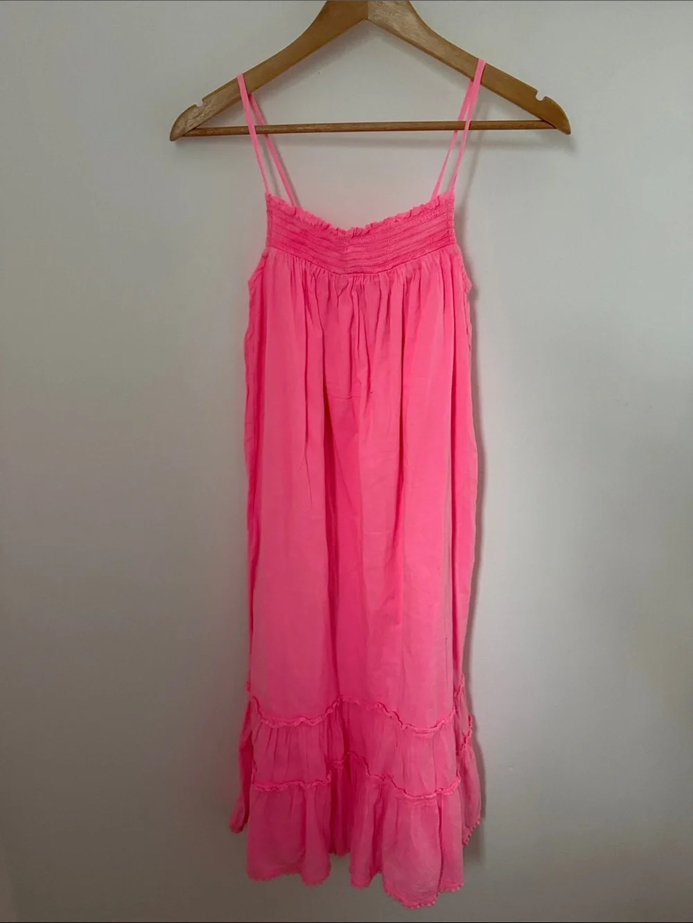 Old Navy sundress Bright Pink Spaghetti Strap Maxi Dress girls size large